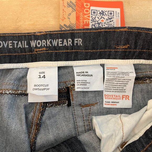 Dovetail Workwear Women's Dx Fr Bootcut Jeans, Size 14, Indigo Denim - Picture 9 of 13